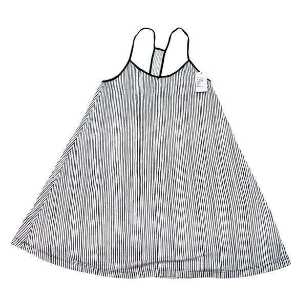 Vans Babydoll Mini Dress White & Black Striped Women Small T Shirt New with Tags - Picture 1 of 6